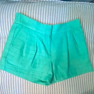 J. Crew Factory Pleated Green Shorts E9681 Size 2
